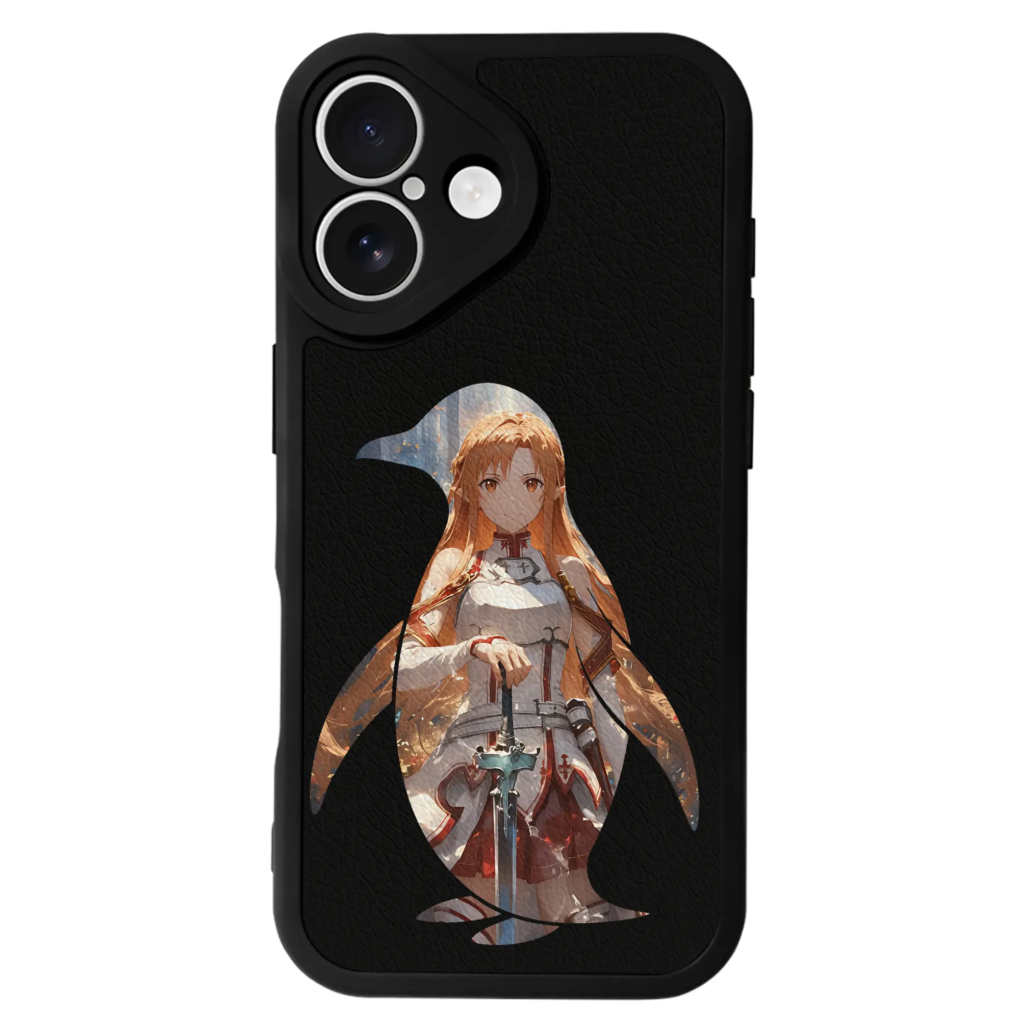 ソードアートオンライン グッズ アスナ - IPhone 16シリーズ対応 ・ シリコンスマホケース ・ レザー調 ・ 高精度フィット ・ 耐衝撃 ・ ワイヤレス充電対応 ・ 精密カット